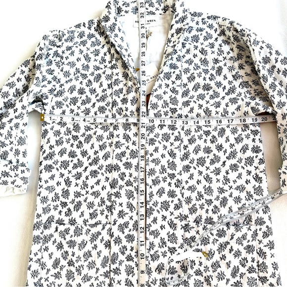 BOBBIE WREN CLAD & CLOTH QUILTED FLORAL PRINT OPEN FRONT JACKET CARDIGAN SzS - Picture 12 of 14